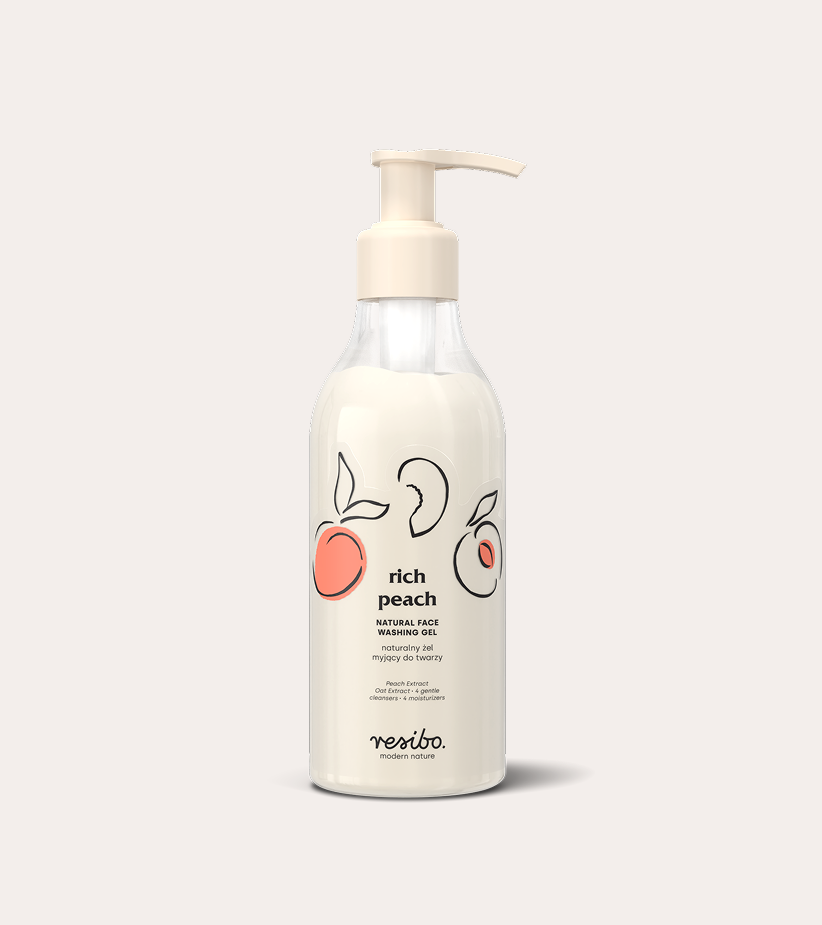 Rich Peach 250 ml naturalny żel myjący do twarzy